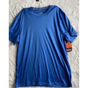 St John bay men’s blue large, ￼ short sleeve shirt NWT